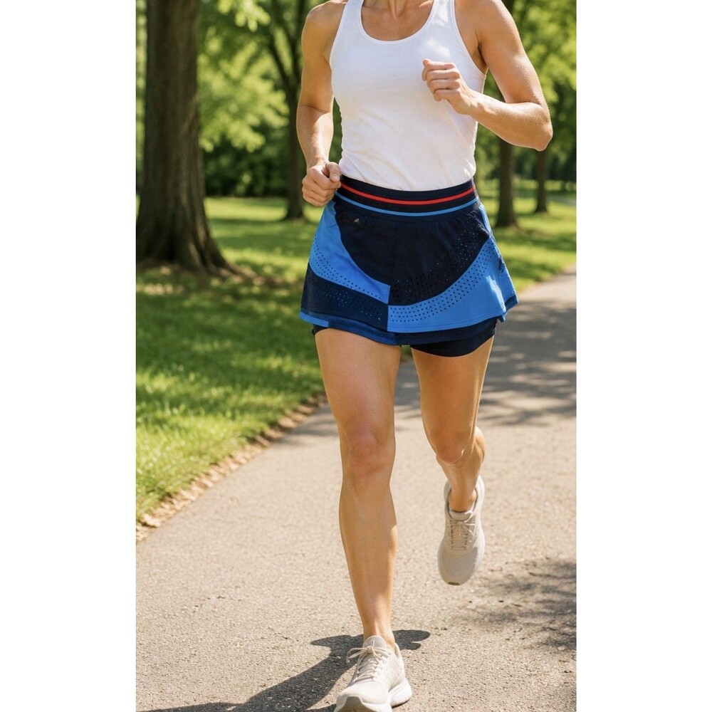 Adidas by Stella McCartney Barricade Blue Skirt XS Shorts Attached Skort